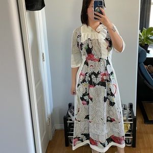 Comme Des Garçons floral maxi dress
